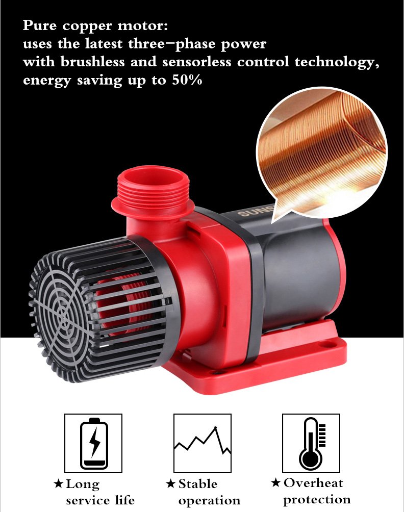 SUNSUN JDP-3500 Controllable Dc Variable Water Pump 1585GPH with